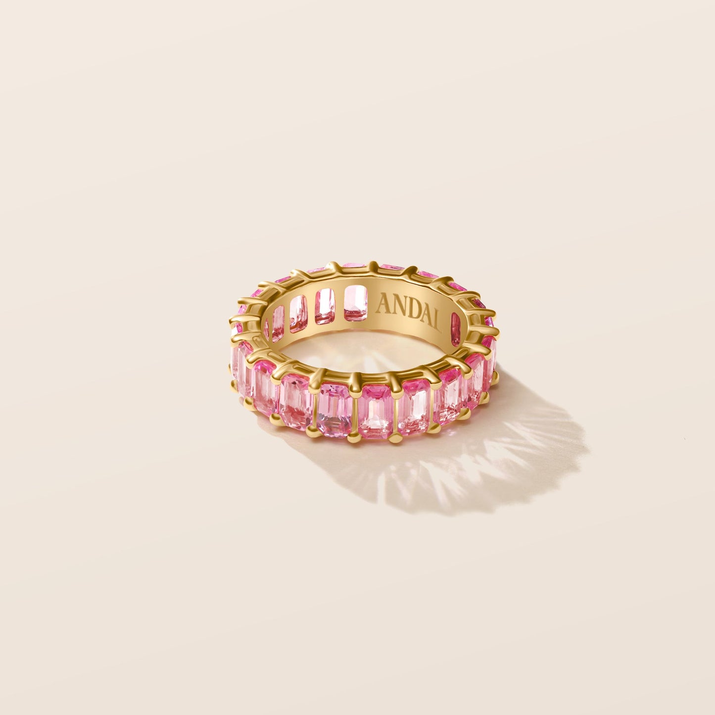 Pink Sapphire Eternity Ring