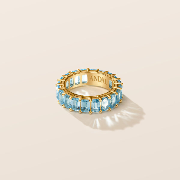 Aquamarine Eternity Ring