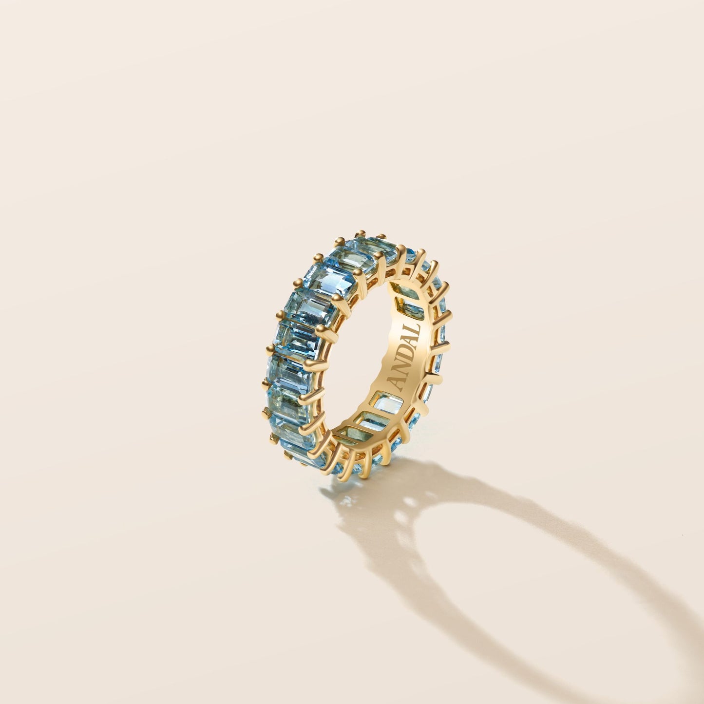 Blue Topaz Eternity Ring