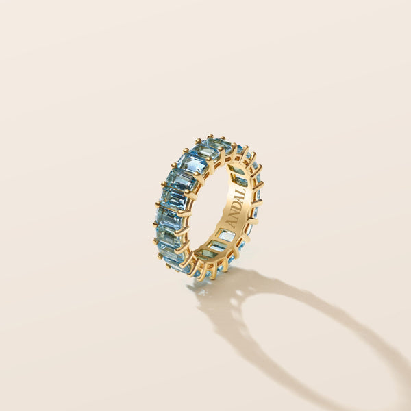 Blue Topaz Eternity Ring