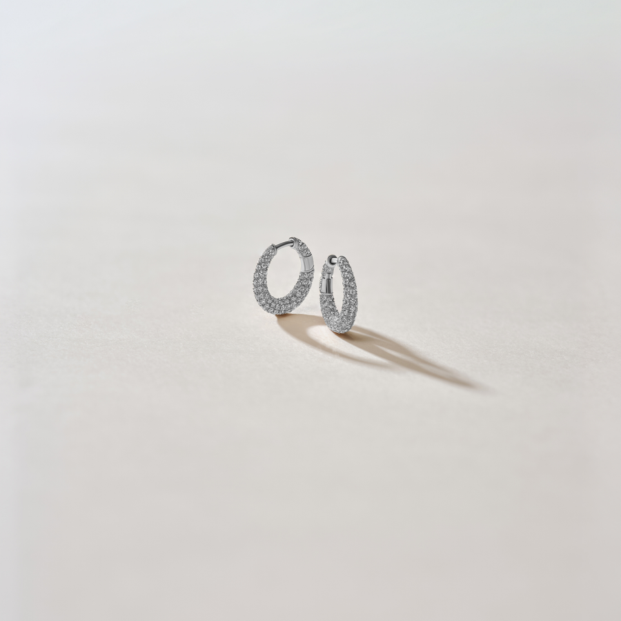 DIAMOND CLUSTER HOOPS