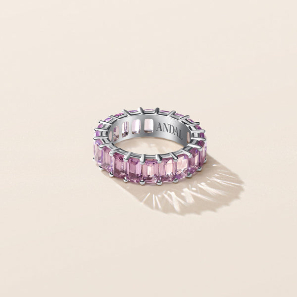 Lavender Amethyst Eternity Ring