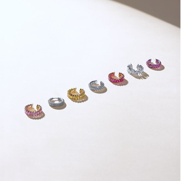 PEAR DIAMOND EAR CUFF